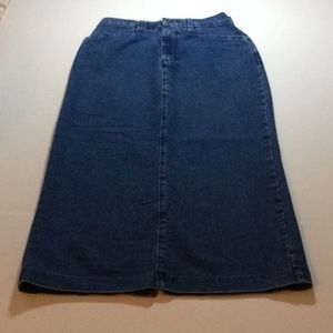 Lee 4 M Denim Jean Maxi Skirt Vintage High Waisted